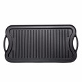 Cast Iron Preseasoned Griddle pan with stripe line on bottom